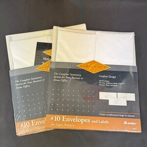 Vintage Avery Confetti Design 26 Envelopes, 28 Labels address labels practice